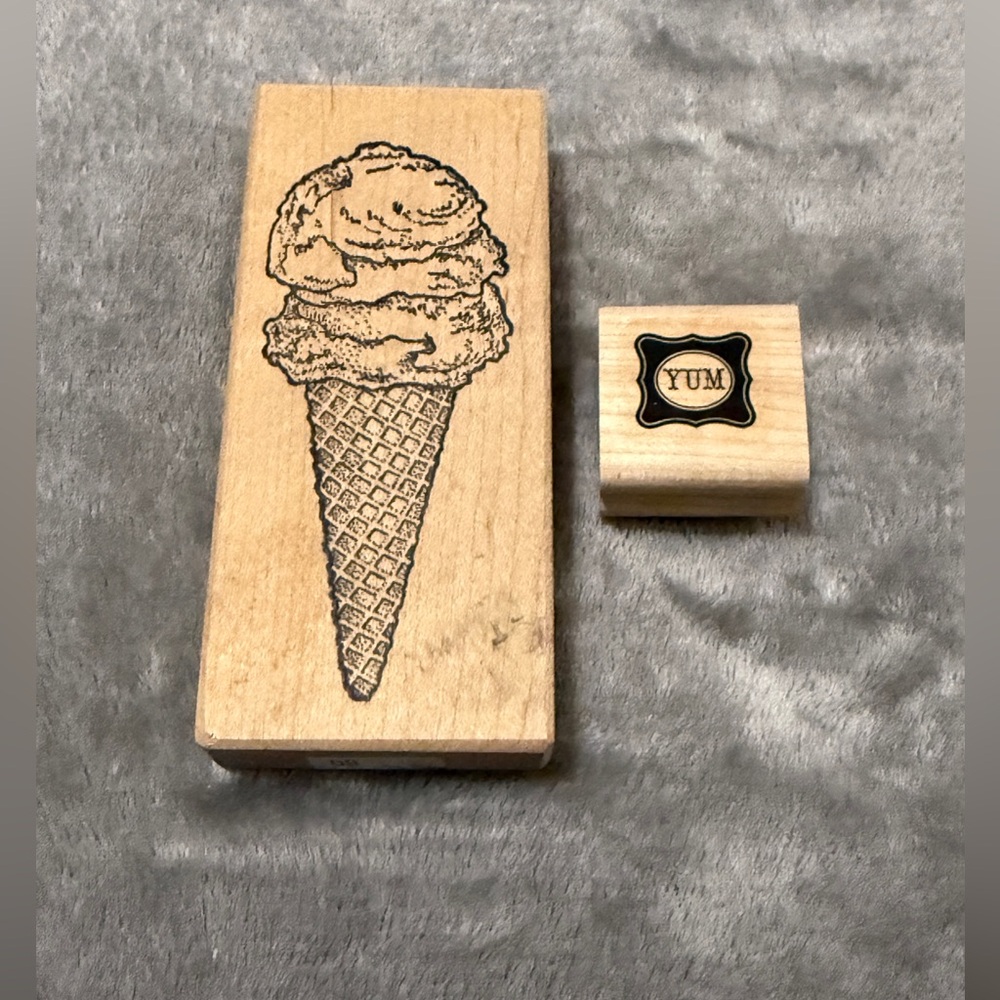 Ice Cream Cone & Yum Stamp Set